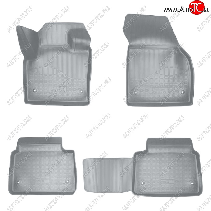 3 589 р. Коврики салонные Noplast (3D)  Land Rover Discovery Sport  L550 (2019-2025) рестайлинг (Серые)  с доставкой в г. Воронеж