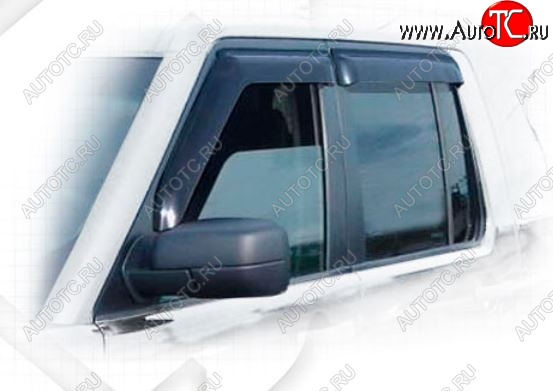 2 159 р. Дефлектора окон CA-Plastiс  Land Rover Discovery  4 L319 (2009-2016) (Classic полупрозрачный, Без хром.молдинга)  с доставкой в г. Воронеж