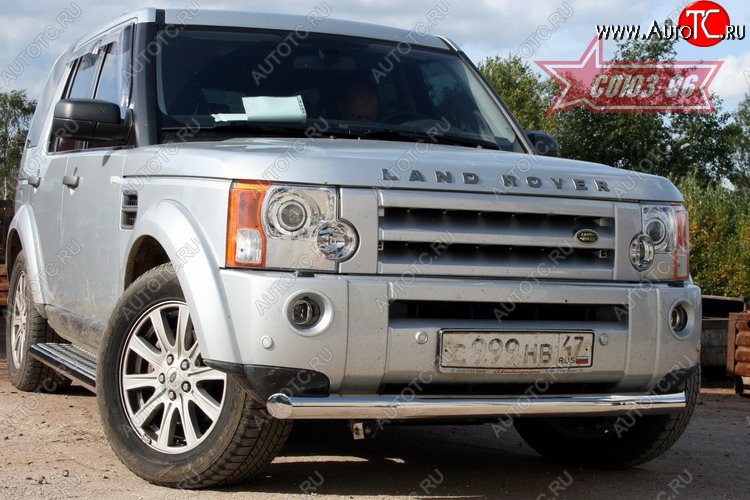 16 379 р. Защита переднего бампера одинарная Souz-96 (d76)  Land Rover Discovery  3 L319 (2004-2009)  с доставкой в г. Воронеж