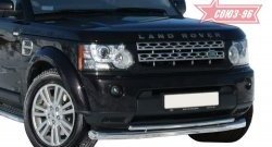25 469 р. Защита переднего бампера двойная Souz-96 (d76/42) Land Rover Discovery 4 L319 (2009-2016)  с доставкой в г. Воронеж. Увеличить фотографию 2