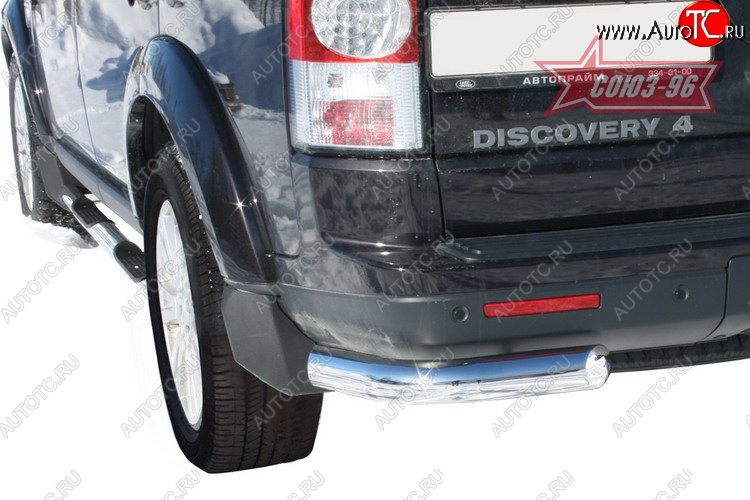 15 299 р. Защита заднего бампера из боковых уголков Souz-96 (d76)  Land Rover Discovery  4 L319 (2009-2016)  с доставкой в г. Воронеж