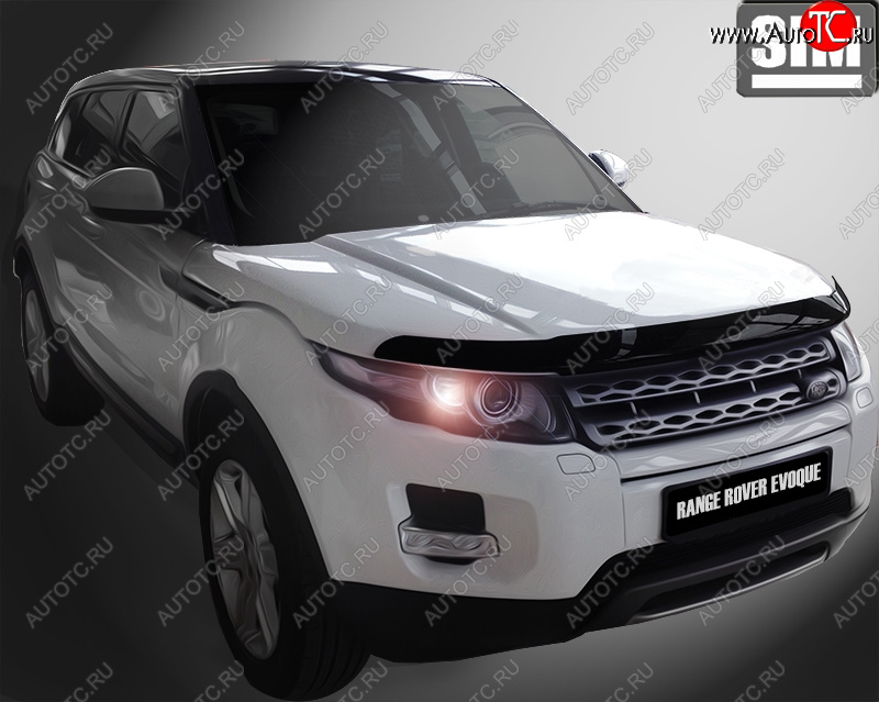 5 079 р. Дефлектор капота SIM Land Rover Range Rover Evoque 1 L538 рестайлинг 5 дв. (2015-2018)  с доставкой в г. Воронеж