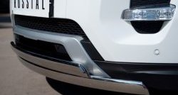 18 549 р. Защита переднего бампера (2 трубыØ75х42 мм, нержавейка) Russtal Land Rover Range Rover Evoque 1 L538 дорестайлинг 5 дв. (2011-2015)  с доставкой в г. Воронеж. Увеличить фотографию 3