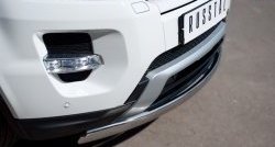 12 999 р. Защита переднего бампера (Ø75х42 мм, нержавейка, Dynamic) Russtal Land Rover Range Rover Evoque 1 L538 дорестайлинг 5 дв. (2011-2015)  с доставкой в г. Воронеж. Увеличить фотографию 2
