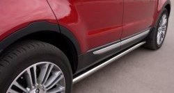70 999 р. Защита порогов из круглой трубы диаметром 63 мм (Prestige u Pure) Russtal Land Rover Range Rover Evoque 1 L538 дорестайлинг 5 дв. (2011-2015) (Защита порогов с со скосами на торцах (вариант 1))  с доставкой в г. Воронеж. Увеличить фотографию 9