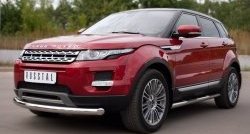83 999 р. Защита порогов с пластиковыми вставками для ног из круглой трубы диаметром 76 мм (Prestige u Pure) Russtal Land Rover Range Rover Evoque 1 L538 дорестайлинг 5 дв. (2011-2015) (Защита порогов с со скосами на торцах (вариант 1))  с доставкой в г. Воронеж. Увеличить фотографию 9