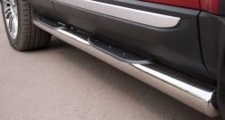 83 999 р. Защита порогов с пластиковыми вставками для ног из круглой трубы диаметром 76 мм (Prestige u Pure) Russtal Land Rover Range Rover Evoque 1 L538 дорестайлинг 5 дв. (2011-2015) (Защита порогов с со скосами на торцах (вариант 1))  с доставкой в г. Воронеж. Увеличить фотографию 11