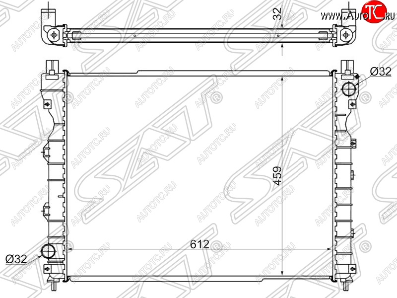 12 549 р. Радиатор двигателя SAT (пластинчатый, 1.8/2.0D/2.5, МКПП/АКПП) Land Rover Freelander 1 (1997-2006)  с доставкой в г. Воронеж