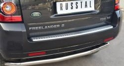 16 749 р. Защита заднего бампера (Ø63 мм волна, нержавейка) SLITKOFF Land Rover Freelander L359 1-ый рестайлинг (2010-2012)  с доставкой в г. Воронеж. Увеличить фотографию 2
