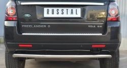 16 749 р. Защита заднего бампера (Ø63 мм волна, нержавейка) SLITKOFF Land Rover Freelander L359 1-ый рестайлинг (2010-2012)  с доставкой в г. Воронеж. Увеличить фотографию 4