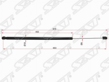 Правый упор крышки багажника SAT (газовый) Land Rover Range Rover Sport  1 L320 (2005-2013) дорестайлинг, рестайлинг