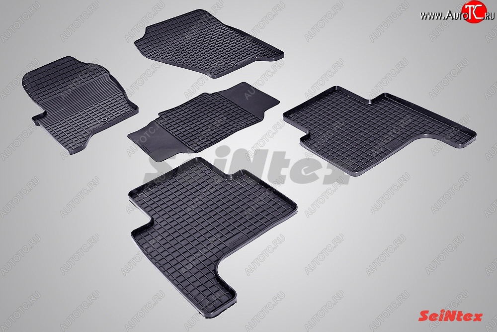 4 099 р. Износостойкие коврики в салон с рисунком Сетка SeiNtex Premium 4 шт. (резина) Land Rover Range Rover Sport 1 L320 дорестайлинг (2005-2009)  с доставкой в г. Воронеж