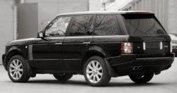 24 199 р. Накладка Verge на задний бампер Land Rover Range Rover 3 L322 дорестайлинг (2002-2006) (Неокрашенная)  с доставкой в г. Воронеж. Увеличить фотографию 2