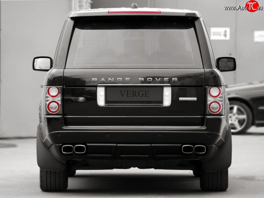 24 199 р. Накладка Verge на задний бампер Land Rover Range Rover 3 L322 дорестайлинг (2002-2006) (Неокрашенная)  с доставкой в г. Воронеж