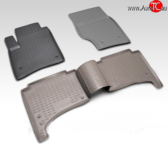 11 499 р. Комплект ковриков в салон Element 4 шт. (полиуретан, бежевые) Land Rover Range Rover 3 L322 дорестайлинг (2002-2006)  с доставкой в г. Воронеж