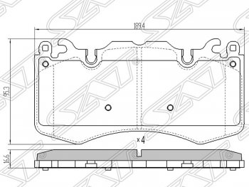 Колодки тормозные SAT (передние) Land Rover Range Rover Sport 2 L494 дорестайлинг (2013-2017)