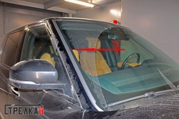 1 549 р. Водостоки (дефлектора) лобового стекла Стрелка 11  Land Rover Range Rover ( 4 L405,  5 L460) (2017-2025) рестайлинг  с доставкой в г. Воронеж. Увеличить фотографию 3