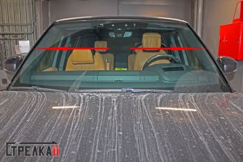 1 549 р. Водостоки (дефлектора) лобового стекла Стрелка 11  Land Rover Range Rover ( 4 L405,  5 L460) (2017-2025) рестайлинг  с доставкой в г. Воронеж. Увеличить фотографию 2