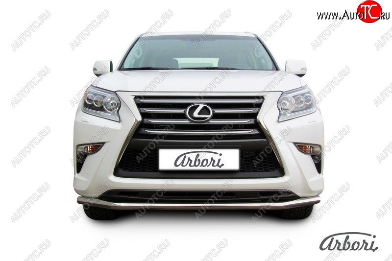 19 079 р. Защита переднего бампера Arbori (нержавейка, 1 труба d57 mm). Lexus GX460 J150 1-ый рестайлинг (2013-2019)  с доставкой в г. Воронеж