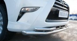 19 349 р. Защита переднего бампера (2 трубыØ63 и 42 мм, нержавейка) SLITKOFF  Lexus GX460  J150 (2013-2022) 1-ый рестайлинг, 2-ой рестайлинг  с доставкой в г. Воронеж. Увеличить фотографию 3