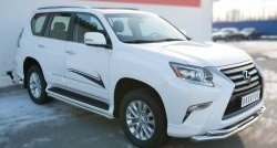 19 349 р. Защита переднего бампера (2 трубыØ63 и 42 мм, нержавейка) SLITKOFF  Lexus GX460  J150 (2013-2022) 1-ый рестайлинг, 2-ой рестайлинг  с доставкой в г. Воронеж. Увеличить фотографию 4