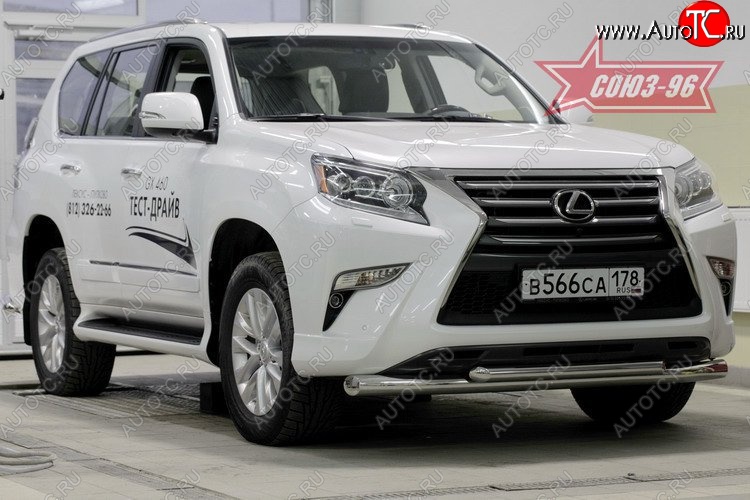 34 424 р. Защита переднего бампера двойная Souz-96 (d76/60)  Lexus GX460  J150 (2013-2022) 1-ый рестайлинг, 2-ой рестайлинг  с доставкой в г. Воронеж