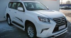 14 999 р. Защита порогов из круглой трубы диаметром 42 мм SLITKOFF Lexus GX460 J150 1-ый рестайлинг (2013-2019)  с доставкой в г. Воронеж. Увеличить фотографию 2