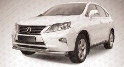 Двойная защита переднего бампера из труб диаметрами по 57 мм Slitkoff Lexus RX 270 AL20 дорестайлинг (2015-2019)