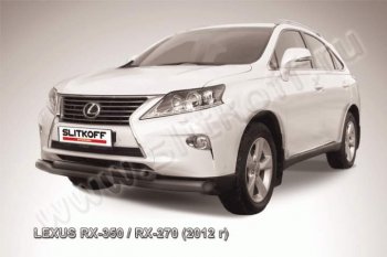 Защита переднего бампера из труб d76+57 Slitkoff Lexus RX 270 AL20 дорестайлинг (2015-2019)