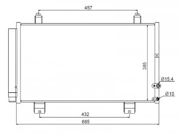 Радиатор кондиционера SAT Lexus ES350  XV40 (2006-2012), Lexus GS300  S190 (2005-2012), Toyota Mark X ( X120,  X130) (2004-2016)