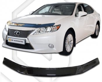 1 999 р. Дефлектор капота CA-Plastiс  Lexus ES250  XV60 (2012-2015) дорестайлинг (Classic черный, Без надписи)  с доставкой в г. Воронеж. Увеличить фотографию 1