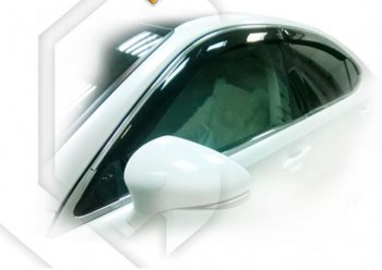 Дефлектора окон CA-Plastic Lexus ES250 XV60 дорестайлинг (2012-2015) (Classic полупрозрачный, Без хром.молдинга)