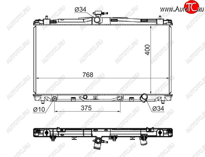 7 299 р. Радиатор двигателя SAT  Lexus ES250  XV60 (2012-2015), Lexus ES300h  XV60 (2012-2015), Toyota Avalon  4 (2012-2015), Toyota Camry ( XV50,  XV55) (2011-2018)  с доставкой в г. Воронеж