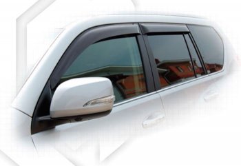 2 299 р. Дефлектора окон CA-Plastiс Lexus GX460 J150 дорестайлинг (2009-2013) (серия Classic полупрозрачный, Без хром.молдинга, Крепление только на скотч)  с доставкой в г. Воронеж. Увеличить фотографию 2