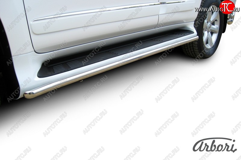 11 069 р. Защита штатных порогов Arbori (нержавейка, d42 mm). Lexus GX460 J150 дорестайлинг (2009-2013)  с доставкой в г. Воронеж