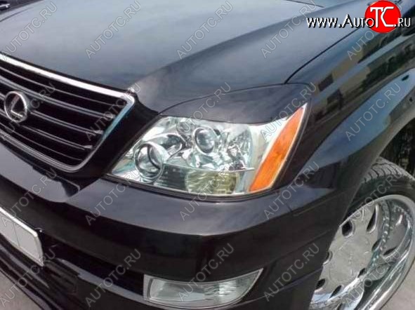 1 499 р. Реснички на фары CT Lexus GX460 J150 дорестайлинг (2009-2013) (Неокрашенные)  с доставкой в г. Воронеж