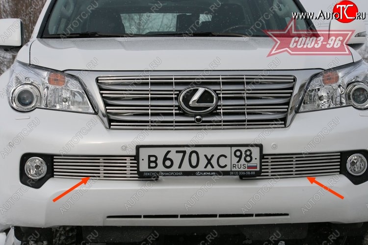 9 359 р. Декоративный элемент воздухозаборника Souz-96 (d10)  Lexus GX460  J150 (2009-2013) дорестайлинг  с доставкой в г. Воронеж