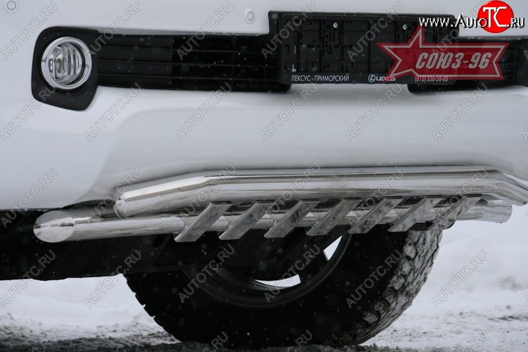 35 549 р. Защита переднего бампера двойная Souz-96 (d60/60)  Lexus GX460  J150 (2009-2013) дорестайлинг  с доставкой в г. Воронеж