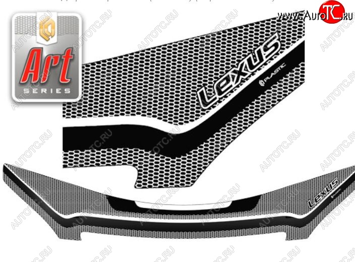 2 599 р. Дефлектор капота CA-Plastiс  Lexus GX470  J120 (2002-2007) дорестайлинг (Серия Art графит)  с доставкой в г. Воронеж