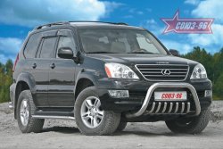 41 354 р. Защита переднего бампера Souz-96 (d76)  Lexus GX470  J120 (2002-2007) дорестайлинг  с доставкой в г. Воронеж. Увеличить фотографию 1