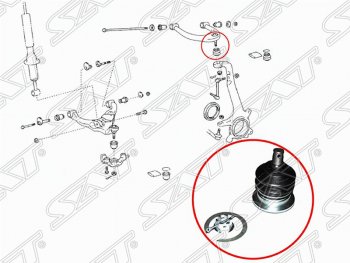 739 р. Шаровая опора верхнего рычага SAT  Lexus GX460  J150 (2009-2013), Lexus GX470  J120 (2002-2007), Lexus LX470  J100 (1998-2002), Toyota 4Runner  N280 (2009-2013), Toyota FJ-Cruiser (2006-2018), Toyota Hilux Surf  N210 (2002-2009), Toyota Land Cruiser  100 (1998-2007), Toyota Land Cruiser Prado ( J120,  J150) (2002-2013)  с доставкой в г. Воронеж. Увеличить фотографию 2