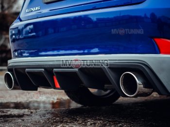 16 499 р. Диффузор заднего бампера MV tuning (со стоп сигналом и килями)  Lexus IS250  XE30 седан (2013-2016) дорестайлинг (Неокрашенный)  с доставкой в г. Воронеж. Увеличить фотографию 2