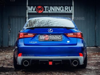 16 499 р. Диффузор заднего бампера MV tuning (со стоп сигналом и килями)  Lexus IS250  XE30 седан (2013-2016) дорестайлинг (Неокрашенный)  с доставкой в г. Воронеж. Увеличить фотографию 3