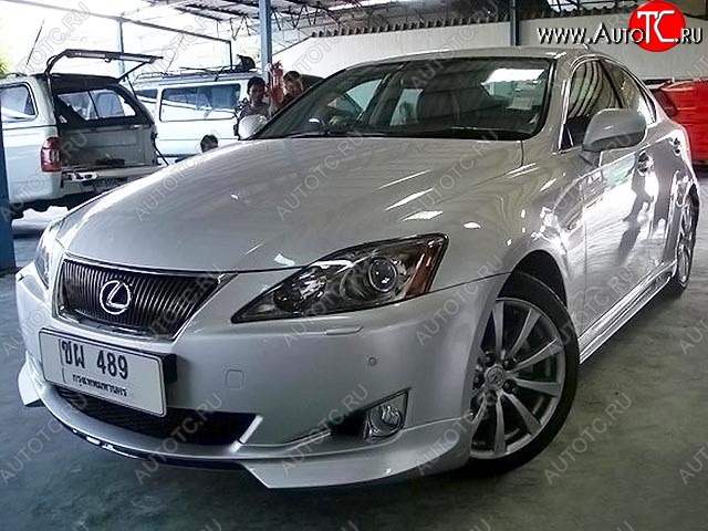 9 299 р. Накладка на передний бампер WALD SPORTS LINE Lexus IS250 XE20 седан дорестайлинг (2005-2013) (Неокрашенная)  с доставкой в г. Воронеж