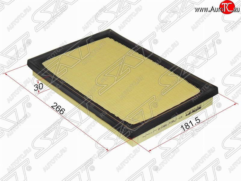299 р. Фильтр воздушный двигателя SAT (266х181.5х30 mm)  Lexus LS460  XF40 (2006-2012), Lexus LS600HL  XF40 (2006-2009), Toyota Camry ( XV50,  XV55) (2011-2018)  с доставкой в г. Воронеж