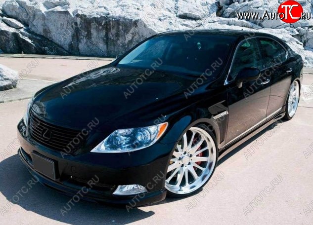7 999 р. Накладка на передний бампер CT Lexus LS460 XF40 дорестайлинг (2006-2009) (Неокрашенная)  с доставкой в г. Воронеж