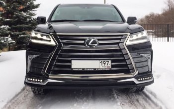 22 699 р. Накладка на передний бампер Автократ (без LED-оптики) Lexus LX450d J200 2-ой рестайлинг (2015-2022) (Неокрашенная)  с доставкой в г. Воронеж. Увеличить фотографию 10