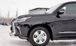 20 999 р. Защита переднего бампера (2 трубыØ63 и 42 мм, нержавейка) SLITKOFF Lexus LX450d J200 2-ой рестайлинг (2015-2022)  с доставкой в г. Воронеж. Увеличить фотографию 3