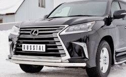 20 999 р. Защита переднего бампера (2 трубыØ63 и 42 мм, нержавейка) SLITKOFF Lexus LX450d J200 2-ой рестайлинг (2015-2022)  с доставкой в г. Воронеж. Увеличить фотографию 4