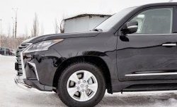 17 999 р. Защита переднего бампера (Ø63 мм, нержавейка) SLITKOFF Lexus LX450d J200 2-ой рестайлинг (2015-2022)  с доставкой в г. Воронеж. Увеличить фотографию 3